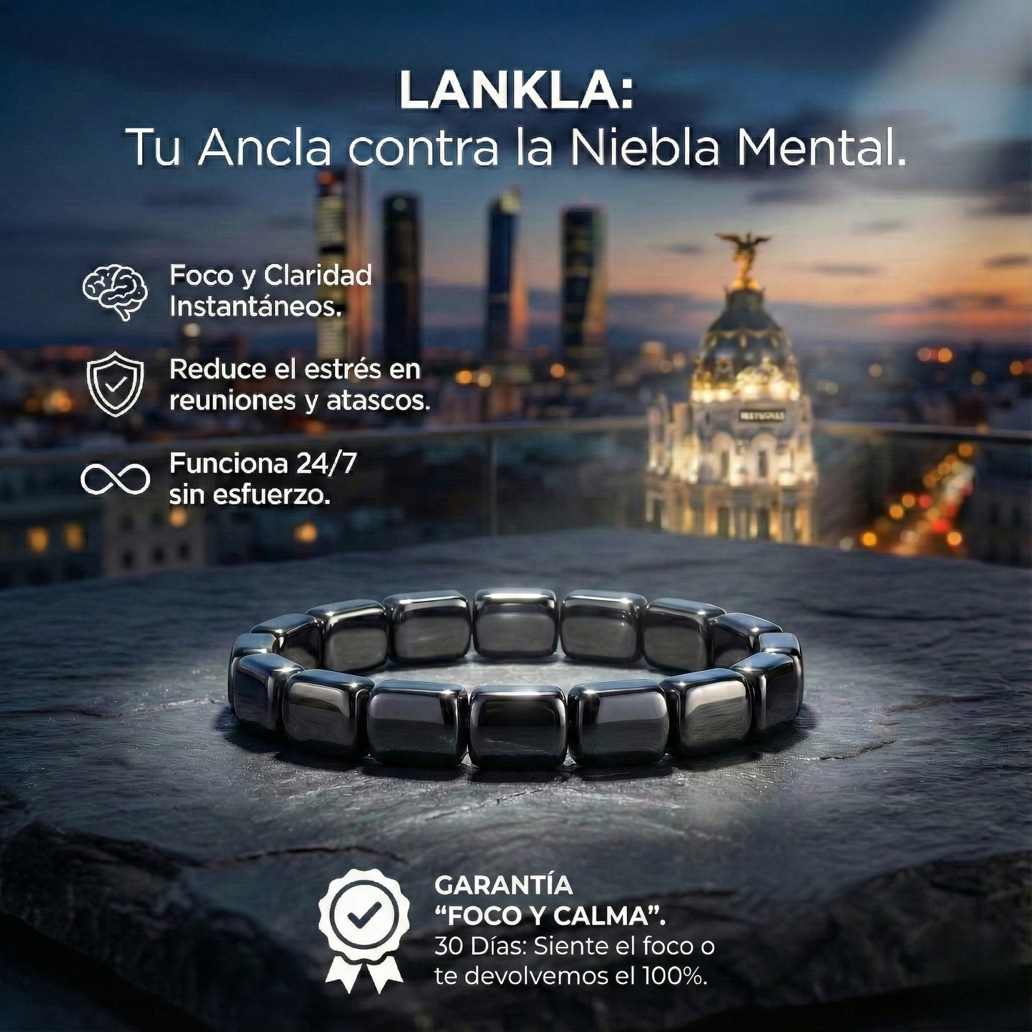 Pulsera Lankla™ de Anclaje (Foco + Calma)